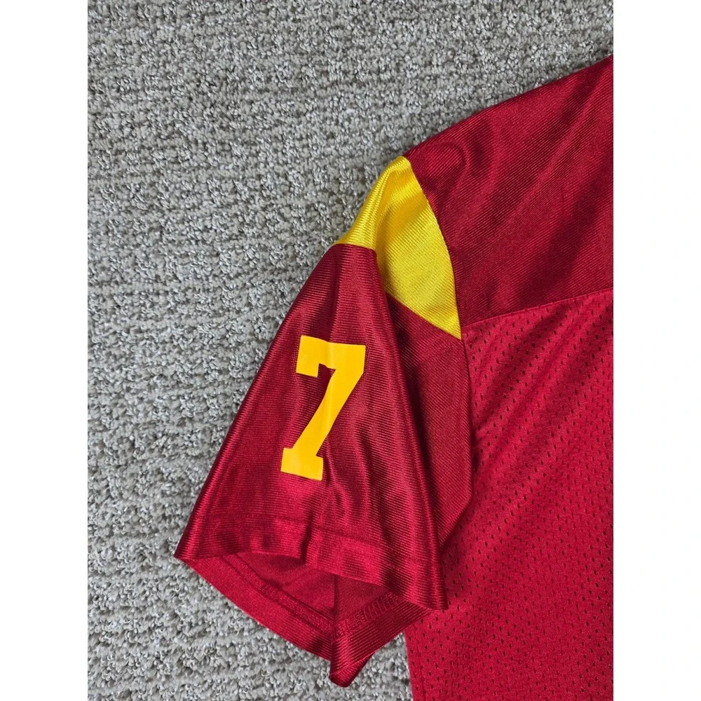 Nike USC Trojans Youth Football Jersey‎ Red Yellow Size Medium 12-14 #7
